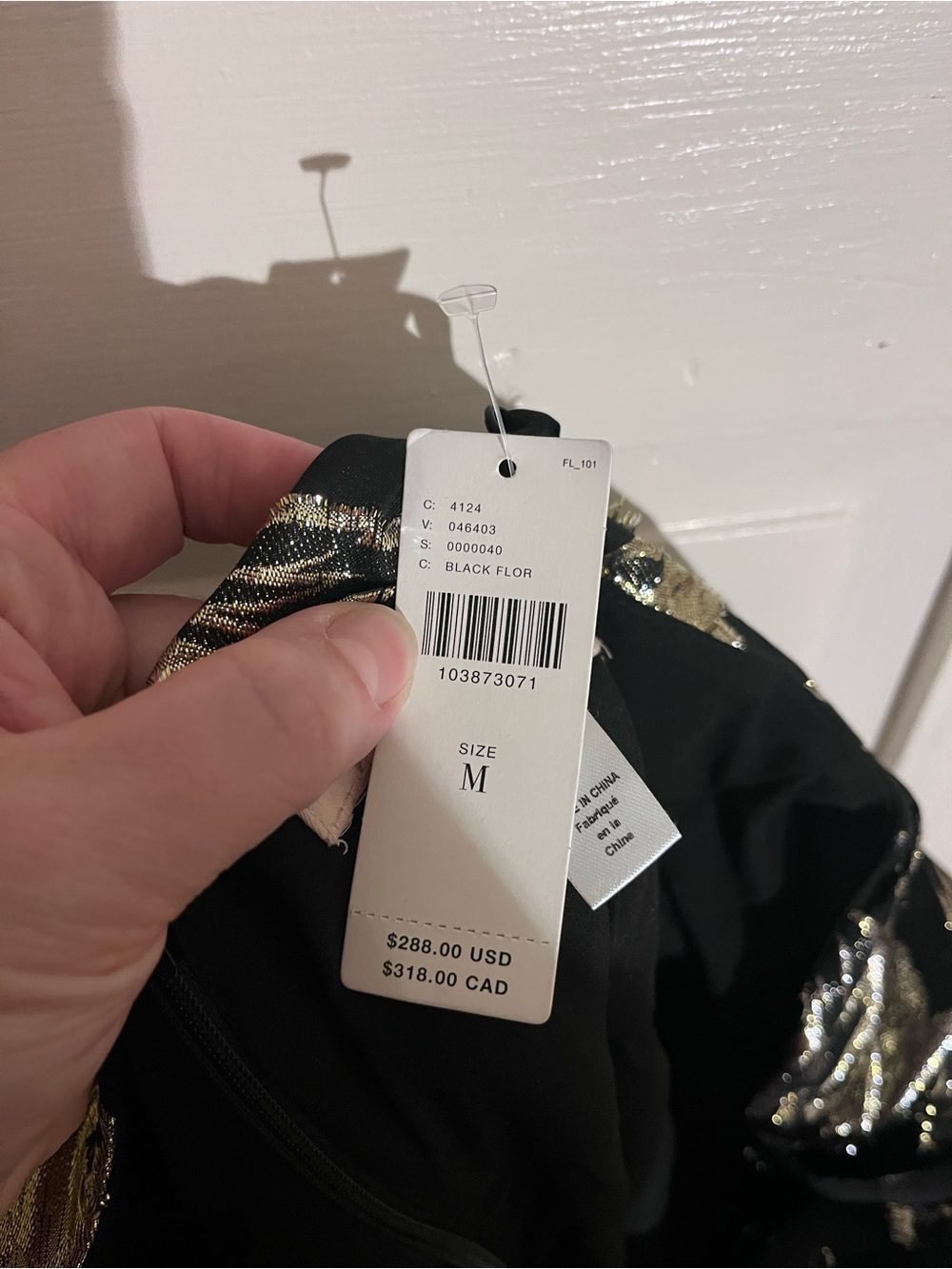 NWT Anthropologie Hutch Black and Gold Metallic Strap Jumpsuit Medium - Picture 3 of 5